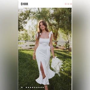 Show Me Your Mumu, Garden Midi Dress - Ivory Luxe Satin, Small